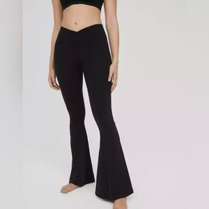 Aerie Crossover High Waisted Super Flare Leggings